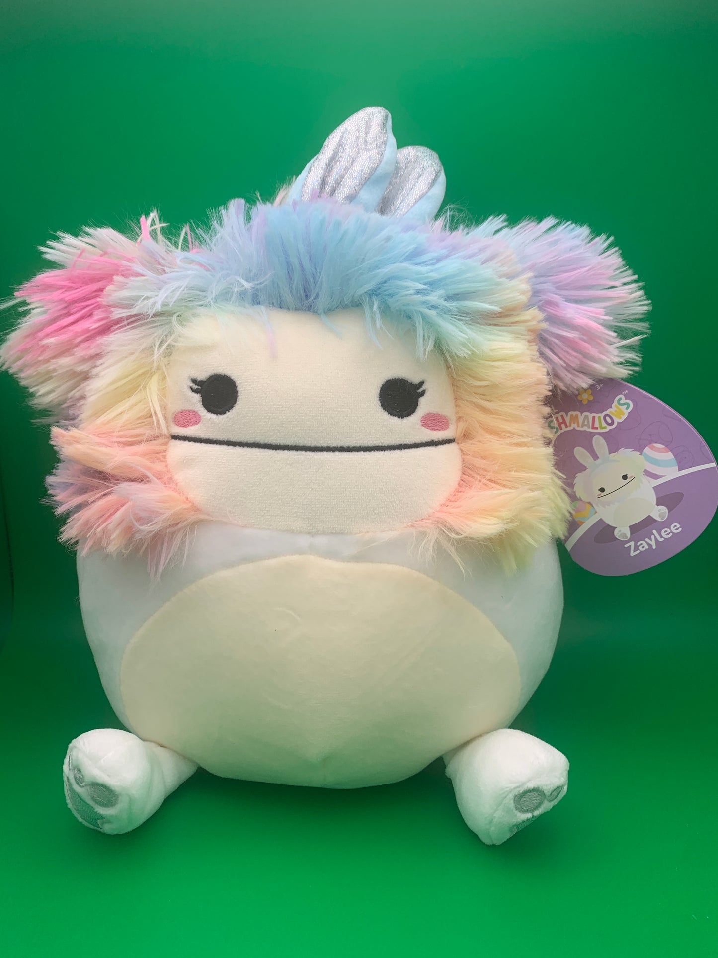 Squishmallow Rainbow Zaylee with Easter Ears 7.5 inch