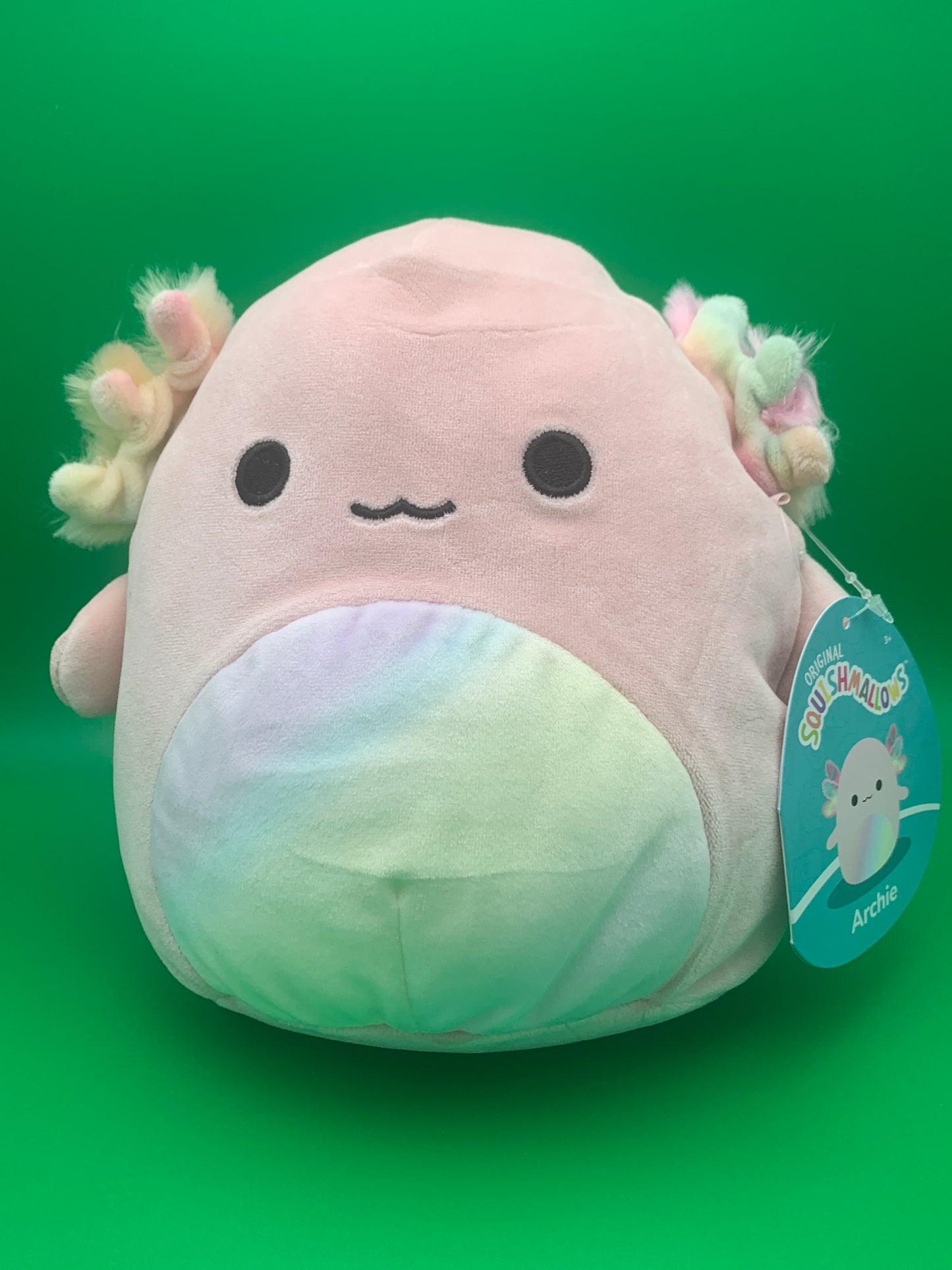 Squishmallow Archie the Axolotl Rainbow Belly 7.5 inch