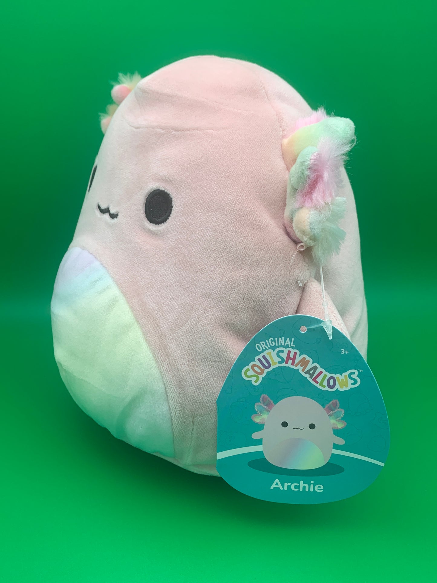 Squishmallow Archie the Axolotl Rainbow Belly 7.5 inch