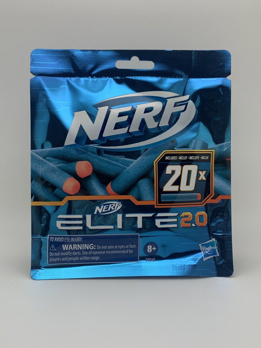 NERF Elite 2.0 20-Dart Refill Pack - Includes 160 Official NERF Elite 2.0 Darts ( 8 packs )